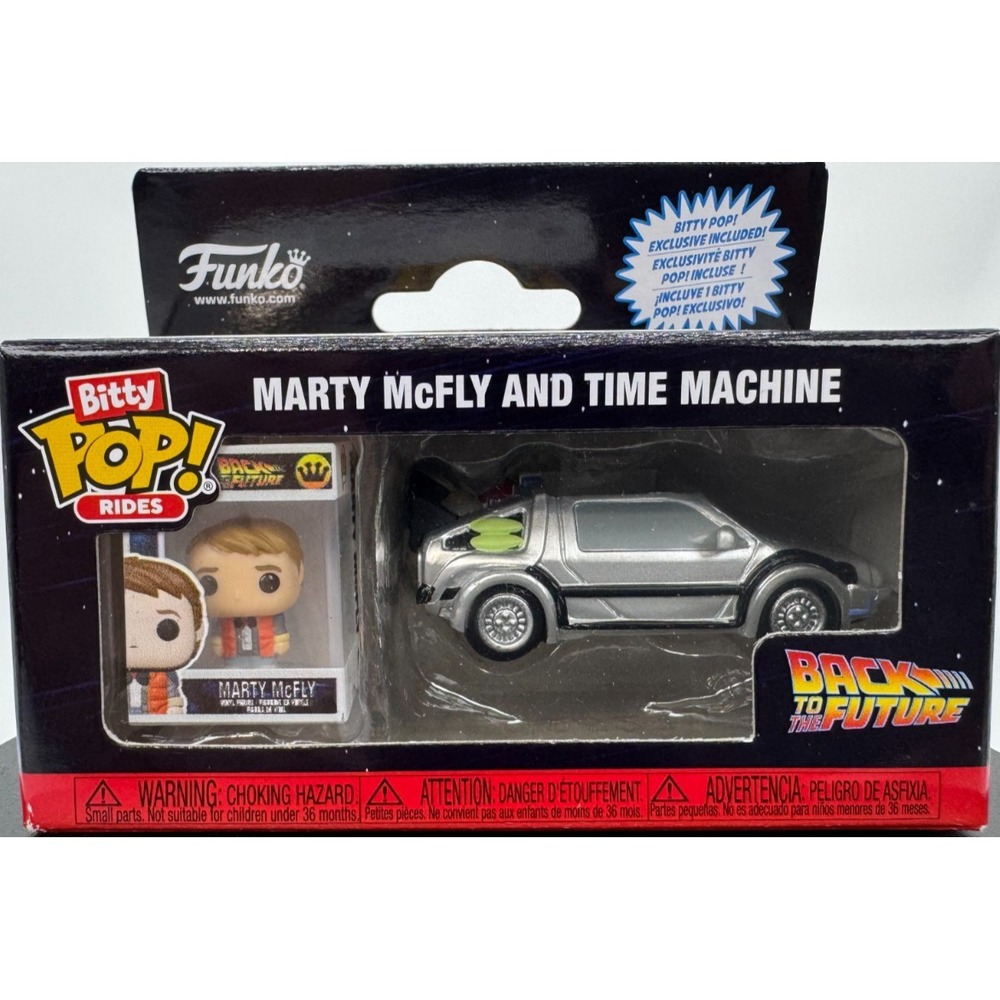 Funko Bitty Pop! Rides Back To The Future Marty McFly & DeLorean Time Machine